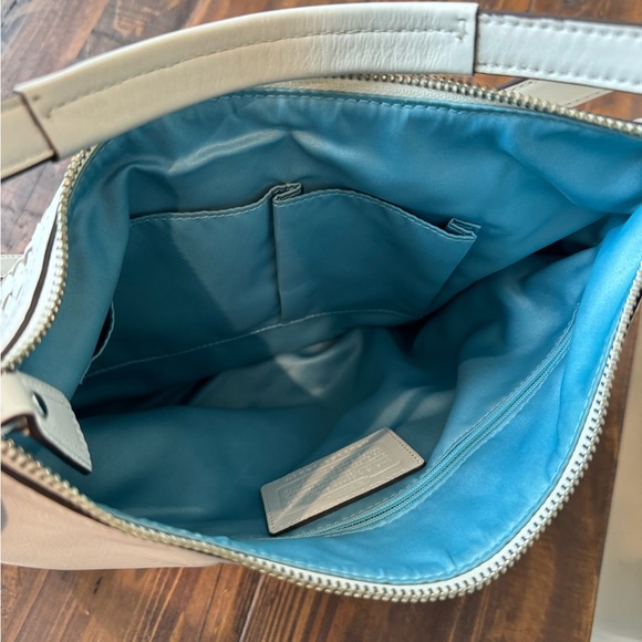 Coach Kristen Hobo white woven leather - Picture 3 of 5